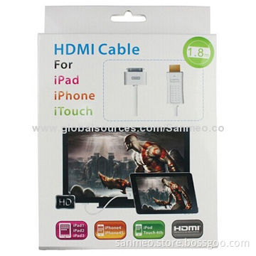 HDMI Cable for iPad, iPhone, iTouch, 1.8m